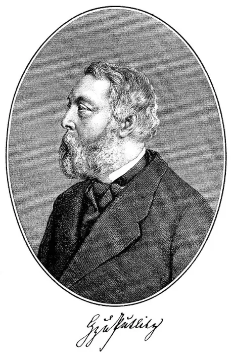 Framed Print : Historical print, portrait of Gustav Heinrich Gans zu Putlitz