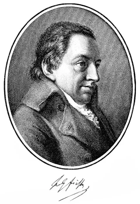 Framed Print : Historical print, portrait of Johann Gottlieb Fichte