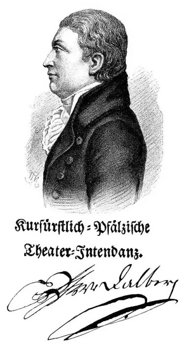 Framed Print : Historical print, portrait of Wolfgang Heribert Tobias Dalberg