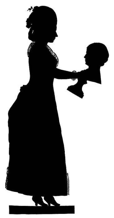 Framed Print : Historical print, silhouette of Charlotte Albertine Ernestine von Stein
