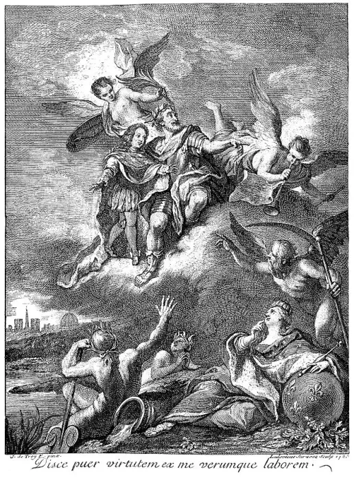 Framed Print : Historical print, title-page of Henriade Framed Print : Historical print, title-page of Henriade