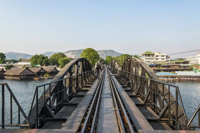Framed Print : Historical River Kwai Bridge, route from Thailand to Burma