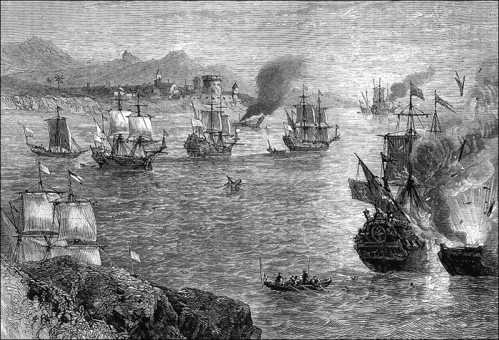 Framed Print : Historical scene, the ship of Sir Henry Morgan Framed Print : Historical scene, the ship of Sir Henry Morgan