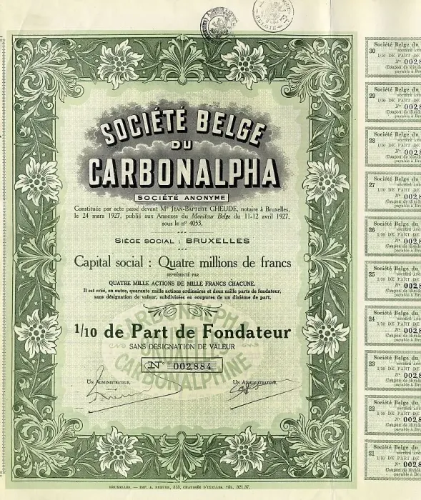 Framed Print : Historical share certificate, mining of carbonates Framed Print : Historical share certificate, mining of carbonates