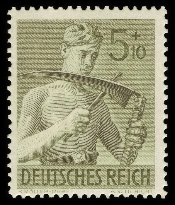 Framed Print : Historical stamp, German Reich