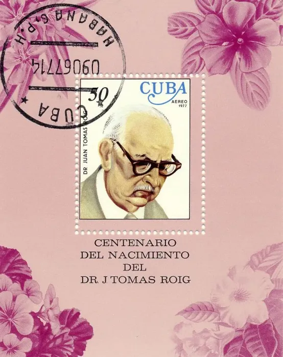 Framed Print : Historical stamp in memory of the botanist Juan Tomas Roig