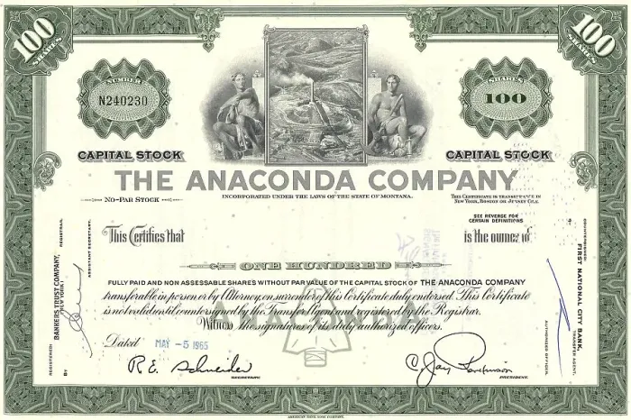 Framed Print : Historical stock certificate, copper mining Framed Print : Historical stock certificate, copper mining