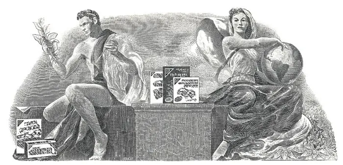 Framed Print : Historical stock certificate, detail of the vignette