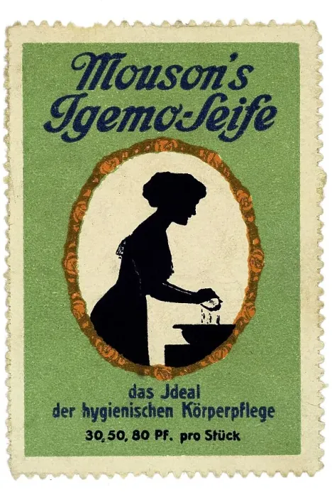 Framed Print : Historical trading stamp, German