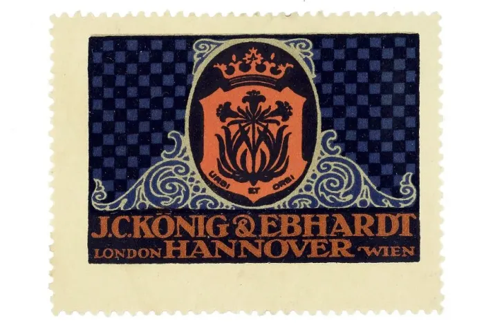 Framed Print : Historical trading stamp, German