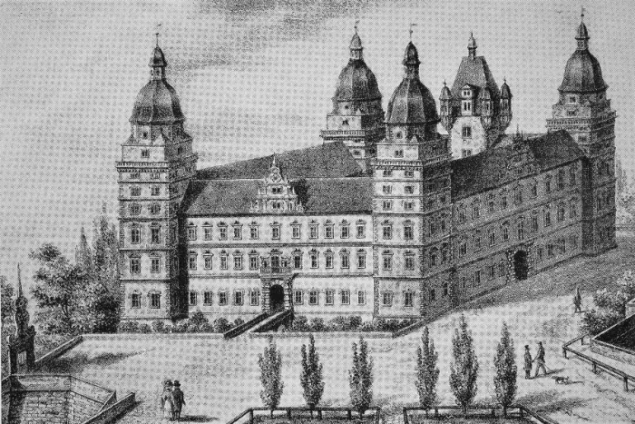 Framed Print : Historical view of Aschaffenburg Castle Framed Print : Historical view of Aschaffenburg Castle