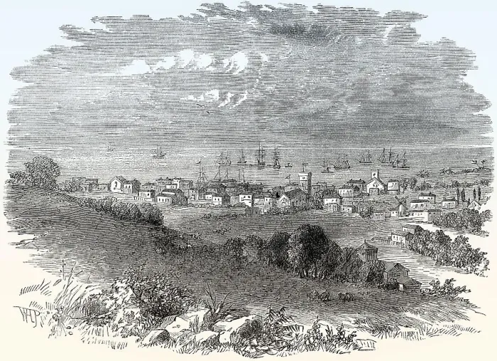 Framed Print : Historical view of Barbados, Lesser Antilles of the West Indies