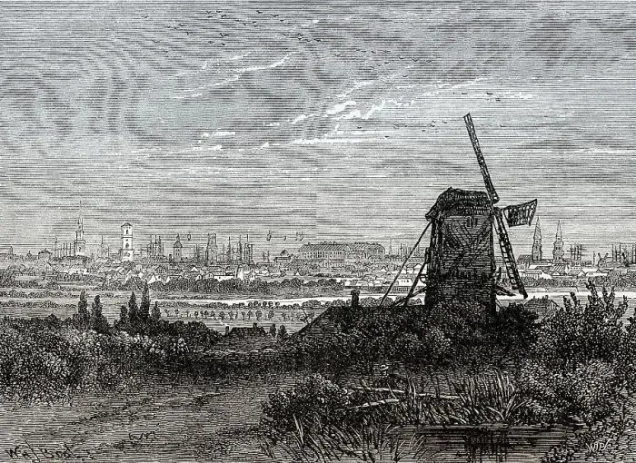 Framed Print : Historical view of Copenhagen, 18th century