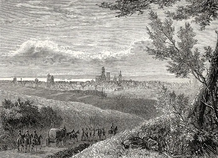 Framed Print : Historical view of GdaNsk, Poland Framed Print : Historical view of GdaNsk, Poland