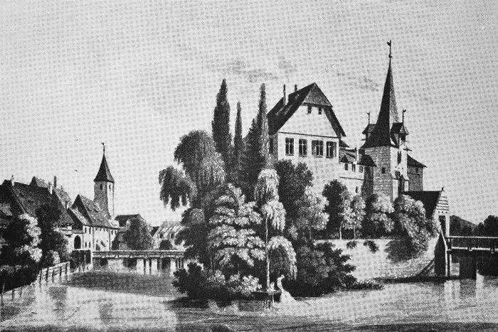 Framed Print : Historical view of Lauf Castle