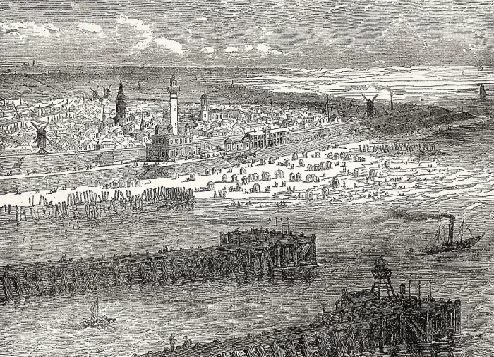 Framed Print : Historical view of Ostend, Flanders