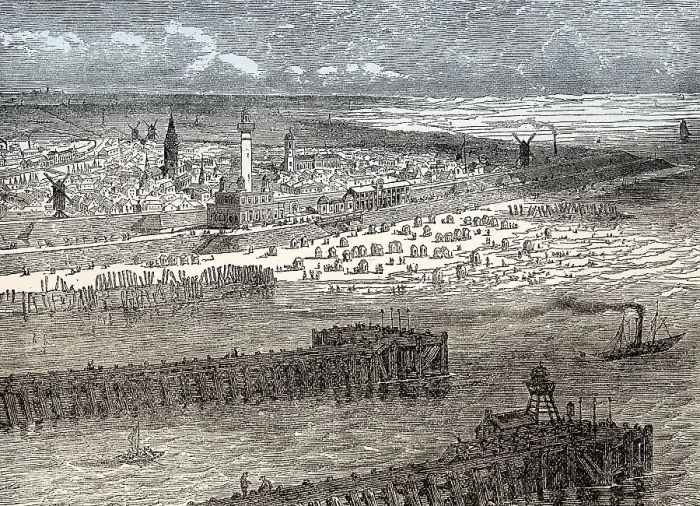 Framed Print : Historical view of Ostend, Flanders