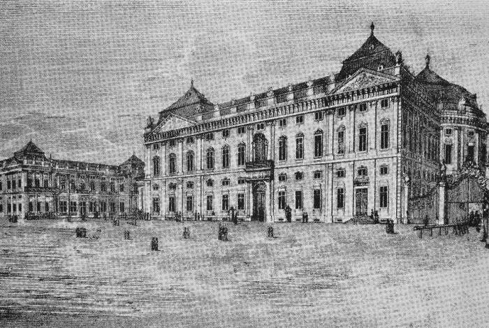 Framed Print : Historical view of the Residenz in Wuerzburg