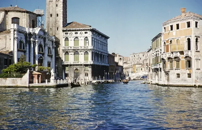 Framed Print : Historische Gebaeude am Canal Grande, Canal Grande, Venedig, Italien, 1959