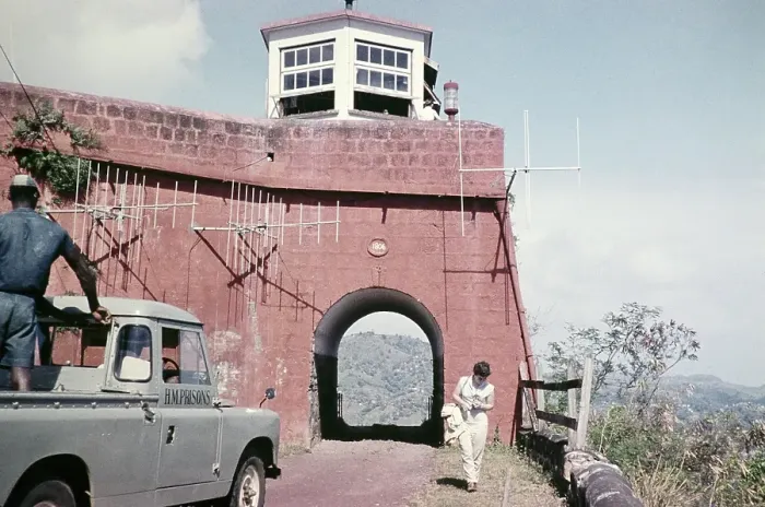 Framed Print : HM Prisons vehicle at Fort Charlotte, St Vincent, Windward Islands, West Indies, 1962
