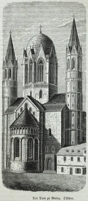 Framed Print : Hohe Dom St. Martin in Mainz, east choir of the cathedral Framed Print : Hohe Dom St. Martin in Mainz, east choir of the cathedral