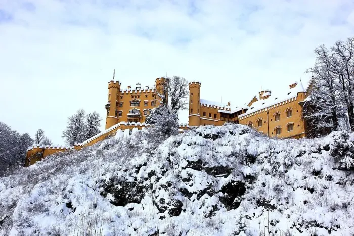 Framed Print : Hohenschwangau Castle in winter Framed Print : Hohenschwangau Castle in winter