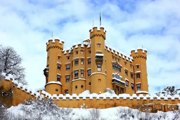 Framed Print : Hohenschwangau Castle in winter Framed Print : Hohenschwangau Castle in winter
