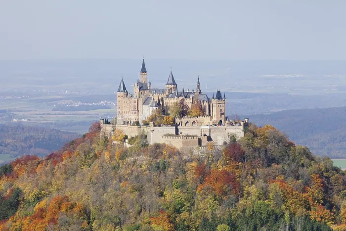 Framed Print : Hohenzollern Castle in autumn, Zollernalb