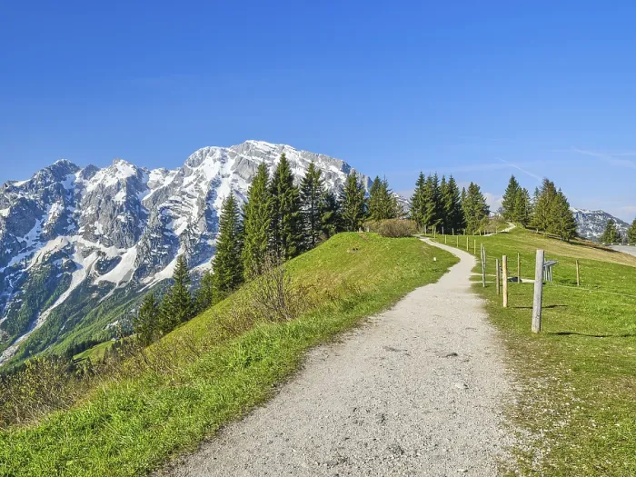 Framed Print : Hoher Goell with hiking trail in the foreground Framed Print : Hoher Goell with hiking trail in the foreground