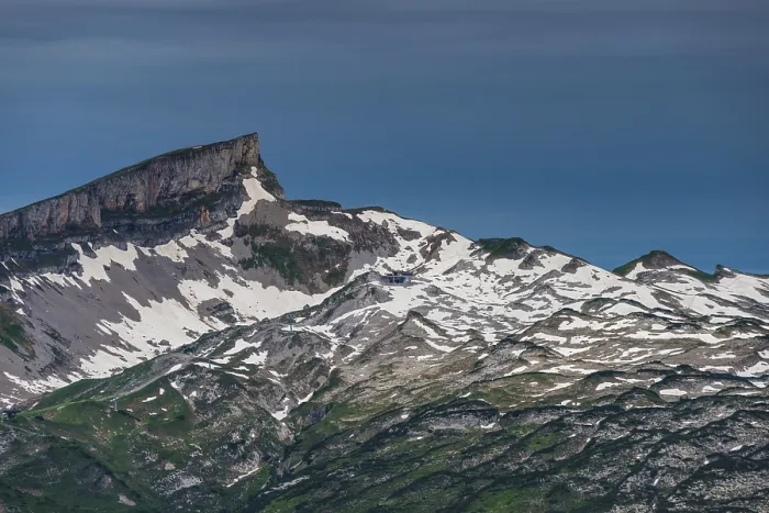 Framed Print : Hoher Ifen, 2230m, with the Gottesacker plateau to the right