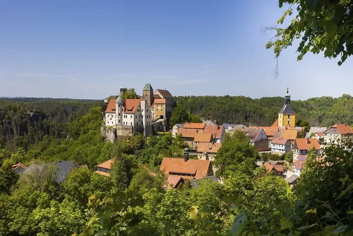 Framed Print : Hohnstein Castle and Town in Saxon Switzerland