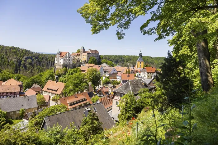 Framed Print : Hohnstein Castle and Town in Saxon Switzerland