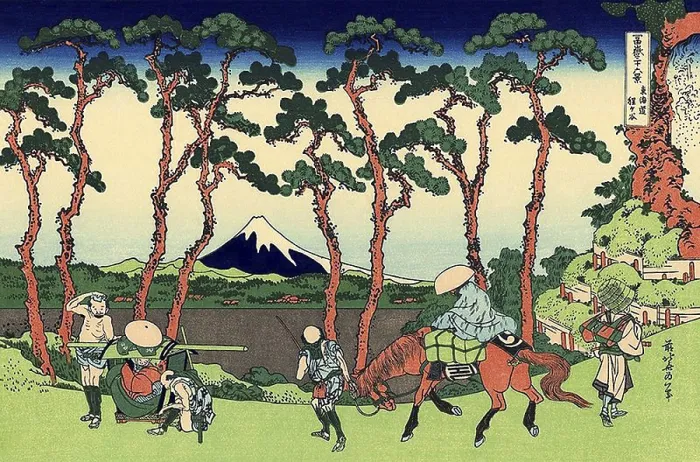 Framed Print : In Hokusai's Hodogaya on the Tokaido Road