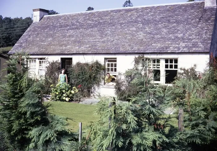 Framed Print : Holiday cottage, Comrie, Highlands, Scotland 1968