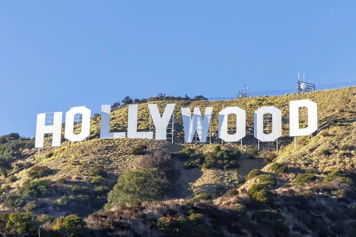 Framed Print : Hollywood Sign sign on Mount Lee in Los Angeles