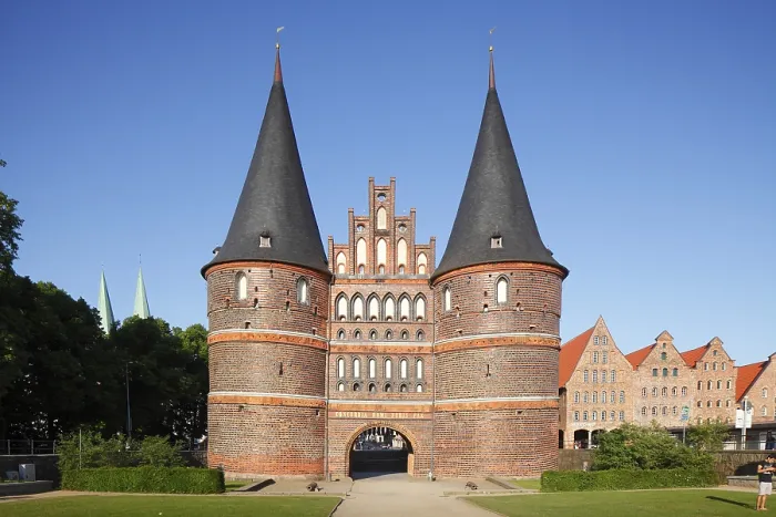 Framed Print : Holstentor Gate, Luebeck, Schleswig-Holstein