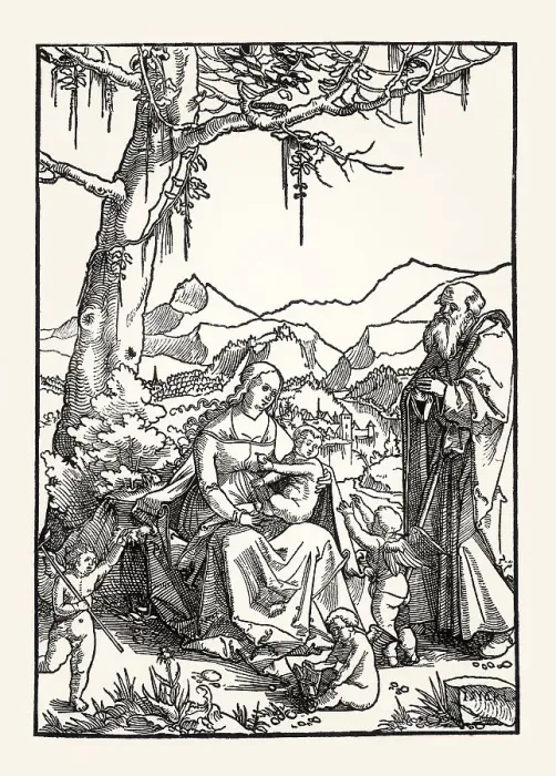 Framed Print : The Holy Family, Hans Leu, 1516