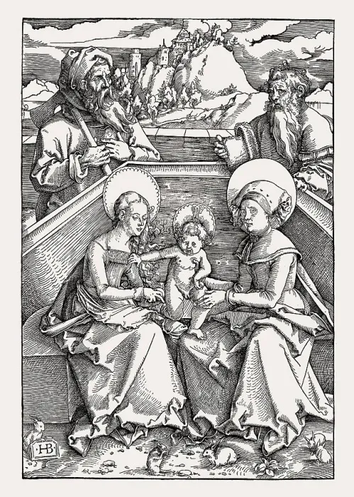 Framed Print : The Holy Family with St. Anna and St