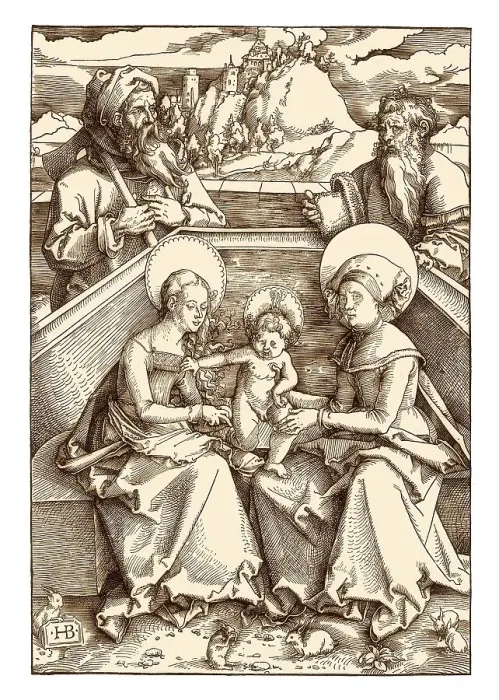 Framed Print : The Holy Family with St. Anna and St
