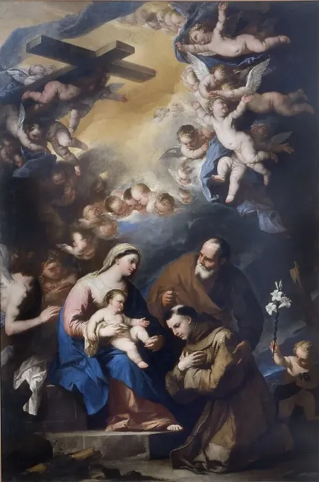 Framed Print : The Holy Family Venerated By St