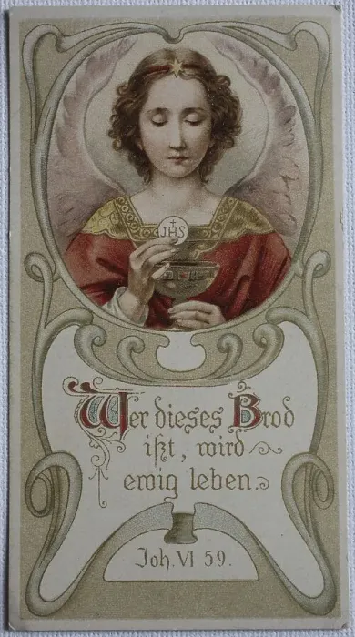 Framed Print : Holy picture, whoever eats this bread will live forever