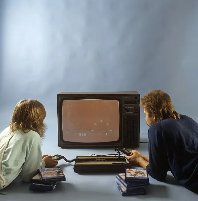 Framed Print : Home video games in the 1980s. A home video game console from Intellivison released by Mattel electronics in 1979 Framed Print : Home video games in the 1980s. A home video game console from Intellivison released by Mattel electronics in 1979