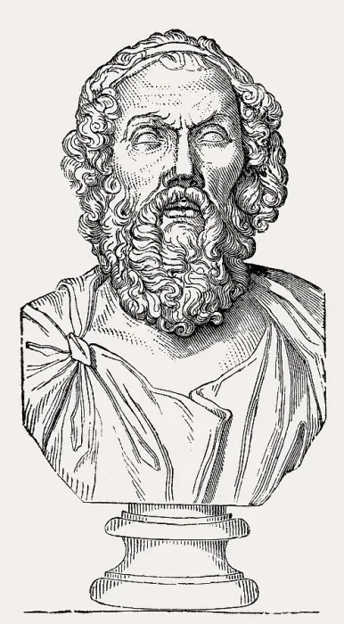 Framed Print : Homer, Greek legendary author, ancient Greece