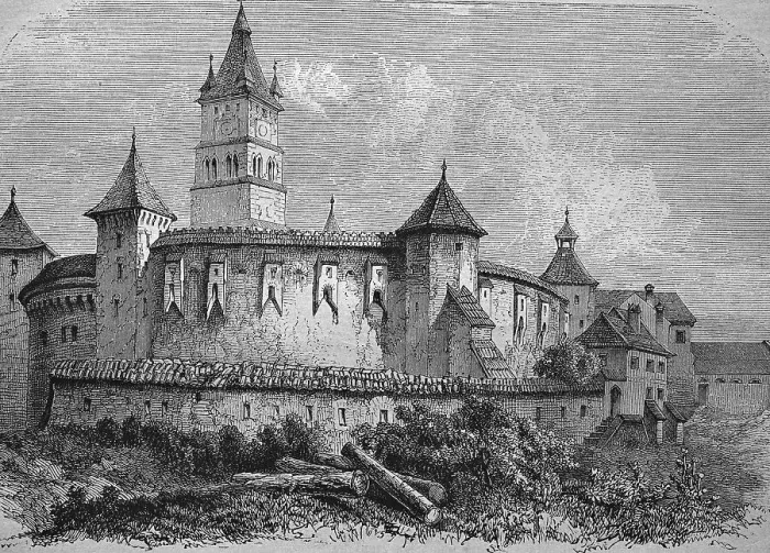 Framed Print : Honigsberger Kastell, fort, now fortified church of Harman