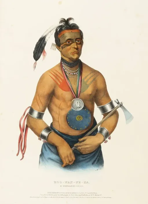 Framed Print : Hoo-Wan-Ne-Ka, A Winnebago Chief (1844)