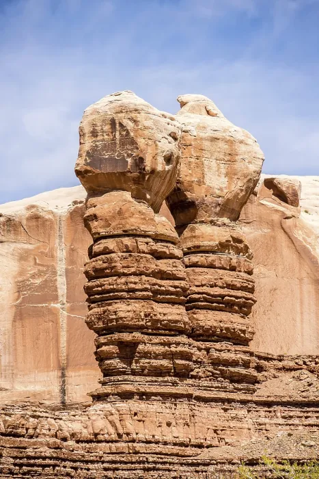 Framed Print : Hoodoo rock formations at utah national park mountains