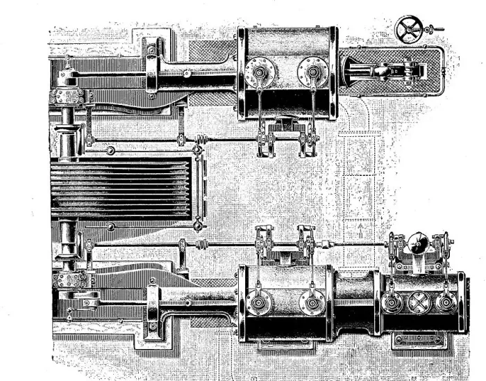 Framed Print : Horizontal triple-expansion steam engine with Elsner control from the Goerlitz machine factory