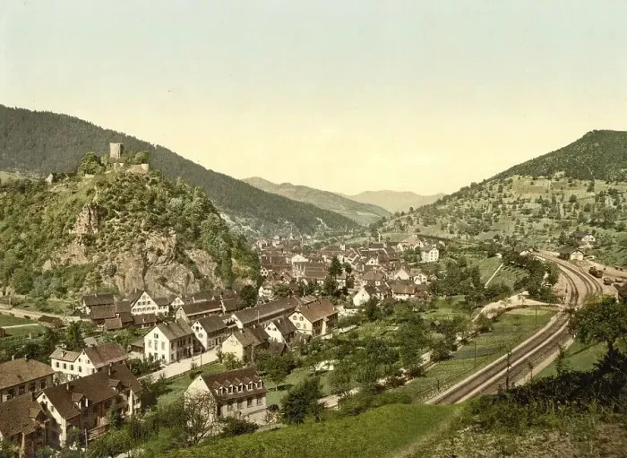 Framed Print : Hornberg im Black Forest, Baden-Wuerttemberg