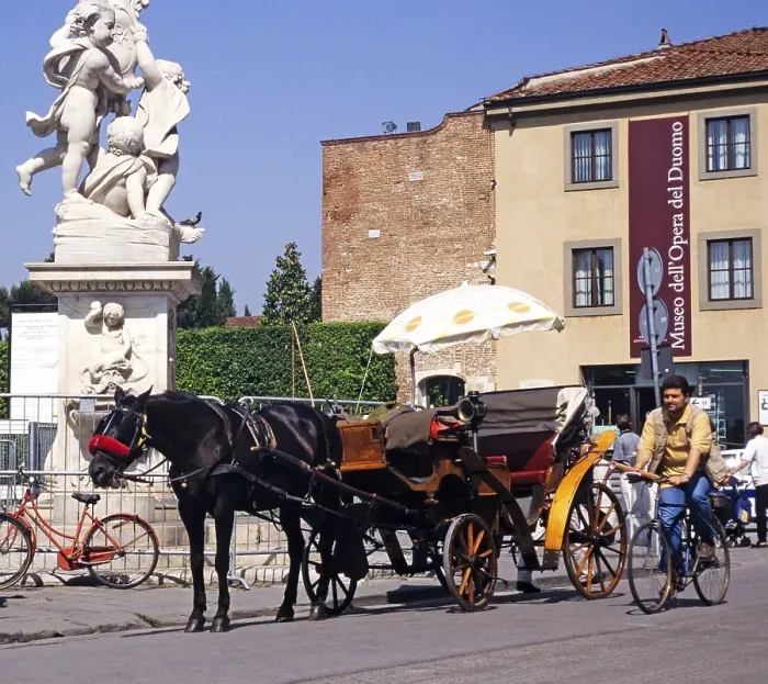 Framed Print : Horse and carriage in front of the Museo dell Opera de Duomo, Pisa, Italy 1999 Framed Print : Horse and carriage in front of the Museo dell Opera de Duomo, Pisa, Italy 1999