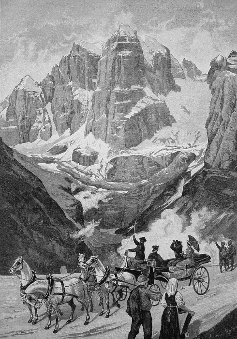 Framed Print : Horse-drawn carriage on the road to Madonna die Campiglio